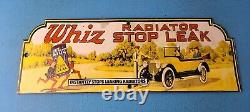 Vintage Whiz Radiator Sign Service Station Gas Pump Porcelain Sign