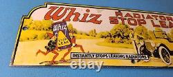 Vintage Whiz Radiator Sign Service Station Gas Pump Porcelain Sign