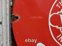 Vintage Willard Sign Old Insulated Batteries Sold Here Auto Parts Porcelain Sign