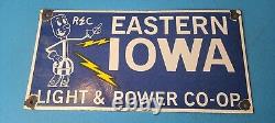 Vintage Willie Wiredhand Porcelain Gas Electric Eastern Gas Service Station Sign