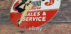 Vintage Willy's Jeep Porcelain Gas Service Station Make An Offer Wrangler Sign