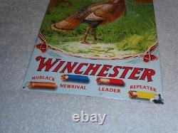 Vintage Winchester Shotgun Shells Turkey Hunting 1' Porcelain Metal Gas Oil Sign