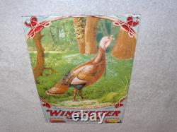 Vintage Winchester Shotgun Shells Turkey Hunting 1' Porcelain Metal Gas Oil Sign