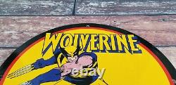 Vintage Wolverine X-men Porcelain Conoco Gasoline Service Station Superhero Sign