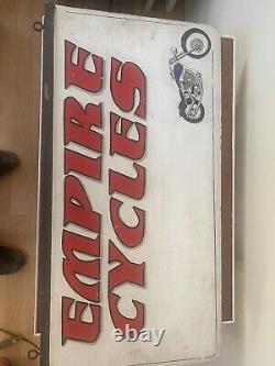 Vintage Wooden Double Sided roadside Sign repair shop gas station handpainted