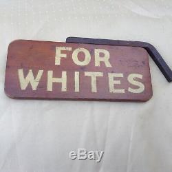 Vintage Wooden Segregation Sign Old And Rare
