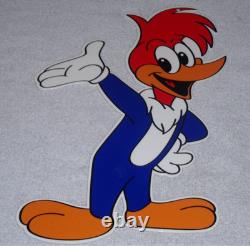 Vintage Woody Woodpecker Walter Lantz Cartoon Show 14 Metal Gasoline & Oil Sign