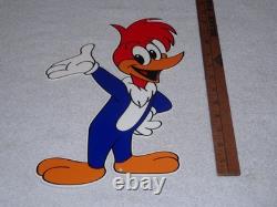 Vintage Woody Woodpecker Walter Lantz Cartoon Show 14 Metal Gasoline & Oil Sign