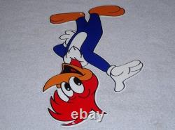 Vintage Woody Woodpecker Walter Lantz Cartoon Show 14 Metal Gasoline & Oil Sign