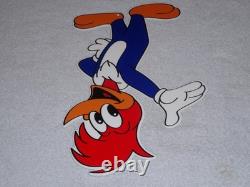 Vintage Woody Woodpecker Walter Lantz Cartoon Show 14 Metal Gasoline & Oil Sign