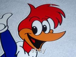 Vintage Woody Woodpecker Walter Lantz Cartoon Show 14 Metal Gasoline & Oil Sign