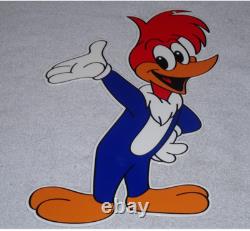 Vintage Woody Woodpecker Walter Lantz Cartoon Show 14 Metal Gasoline & Oil Sign