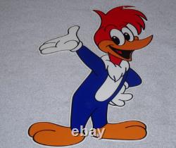 Vintage Woody Woodpecker Walter Lantz Cartoon Show 14 Metal Gasoline & Oil Sign