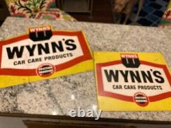 Vintage Wynn's Car Care Products Friction Proofing Signs (2)