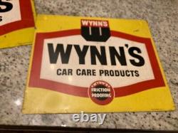 Vintage Wynn's Car Care Products Friction Proofing Signs (2)