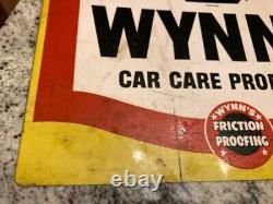 Vintage Wynn's Car Care Products Friction Proofing Signs (2)