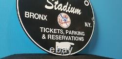Vintage Yankees Porcelain Baseball Major League Baseball New York Stadium Sign