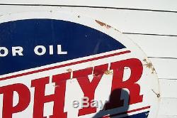 Vintage Zephyr Motor Oil Gasoline sign Porcelain 7' x 5