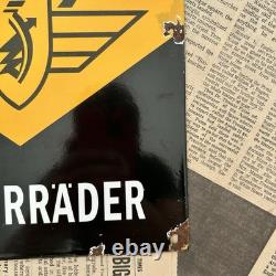 Vintage Zundapp Motorcycle 8x12 Inches Porcelain Enamel Sign