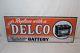 Vintage C. 1950 Delco Chevrolet Batteries Battery Gas Oil 25 Metal Sign