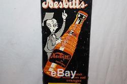 Vintage c. 1950 Nesbitt's Orange Soda Pop 23 Metal Thermometer SignWorks