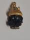 Vintage Florenza Pendant Dog Goldtone Torquoise Stones Signed