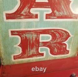 Vintage look Old Style Hand Painted Bar Sign hot rod garage art Weathered Patina
