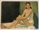 Vintage Oil Painting. 1940's Nude Woman. Original. Signed Helsinger