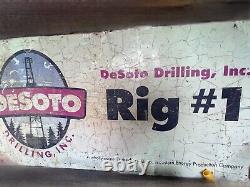 Vintage oil rig sign vintage metal sign vintage gasoline sign