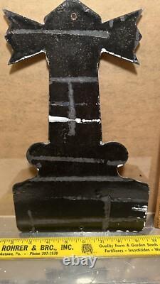 Vintage porcelain Beacon Security Gasoline sign original