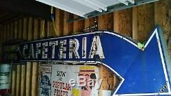 Vintage porcelain neon cafeteria sign