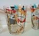 Vintage Set Of Mid Century Modern Abstract Barware Rare Glasses Tumblers Signed