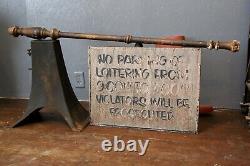 Vintage sign bracket pole Primitive for wood trade sign porcelain signs etc