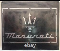 Vintage style Maserati sign in cast metal(handmade)