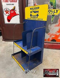 Vtg 1950's WALKER EXHAUST / MUFFLER Auto Parts Store Display Sign Gas & Oil