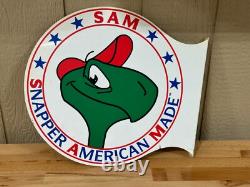 Vtg Advertising sign Snapper turtle Small Engine Mowers Tractor plastic flange