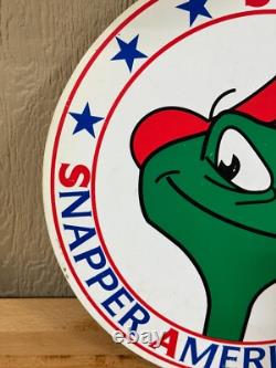 Vtg Advertising sign Snapper turtle Small Engine Mowers Tractor plastic flange