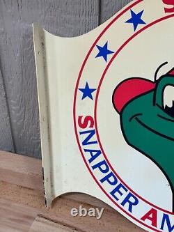 Vtg Advertising sign Snapper turtle Small Engine Mowers Tractor plastic flange