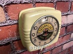 Vtg Caterpillar-john Deere Old Tractor Dealer Farm Store Advertising Wall Clock