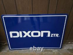 Vtg DIXON ZTR Riding Lawn Mower Dealer Aluminum Embossed Advertising Sign