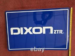 Vtg DIXON ZTR Riding Lawn Mower Dealer Aluminum Embossed Advertising Sign