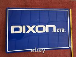 Vtg DIXON ZTR Riding Lawn Mower Dealer Aluminum Embossed Advertising Sign