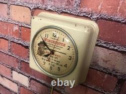 Vtg Ge Winchester Gun Shop Dealer-old Rifle Advertising Display Wall Clock Sign