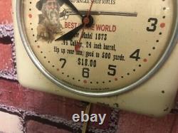 Vtg Ge Winchester Gun Shop Dealer-old Rifle Advertising Display Wall Clock Sign