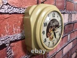 Vtg Hammond Bordens Ice Cream-milk Old Diner Advertising Kitchen Wall Clock Sign