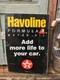 Vtg. Havoline Motor Oil Texaco Metal Sign 24in X 36in Double Sided Gas Station