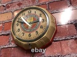 Vtg Ingraham Esso Oil Drop Old Gas Station Advertising Display Wall Clock Sign