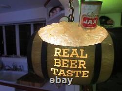 Vtg JAX Beer Spinning Motion Sign / Rotating Bar Light Clock New Orleans LA