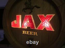 Vtg JAX Beer Spinning Motion Sign / Rotating Bar Light Clock New Orleans LA