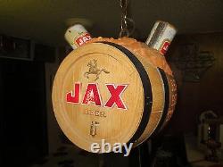 Vtg JAX Beer Spinning Motion Sign / Rotating Bar Light Clock New Orleans LA